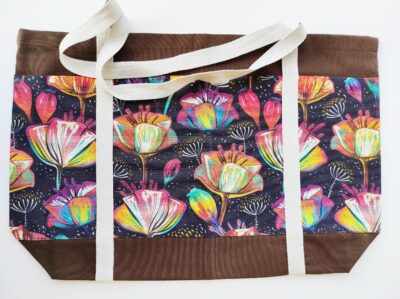 Чанта "Flowers - 3 pockets" 47х32см