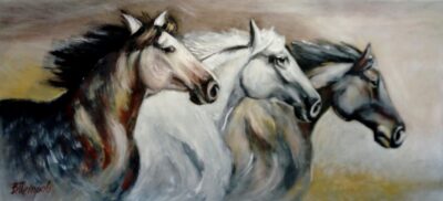 "Бяг" маслена картина
