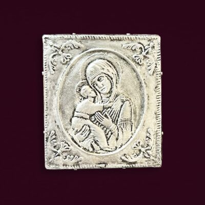 Света Богородица с Младенеца - сребърна икона II