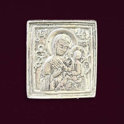 Света Богородица с Младенеца - сребърна икона